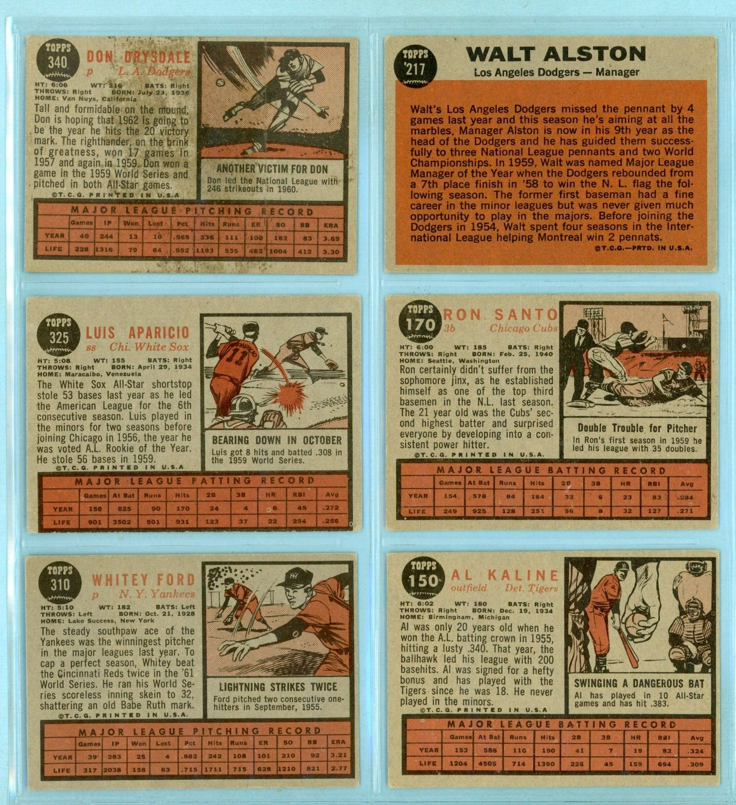 1962 Topps Lot of 15 Different Hall of Famer Baseball Cards Vg - Vg/Ex