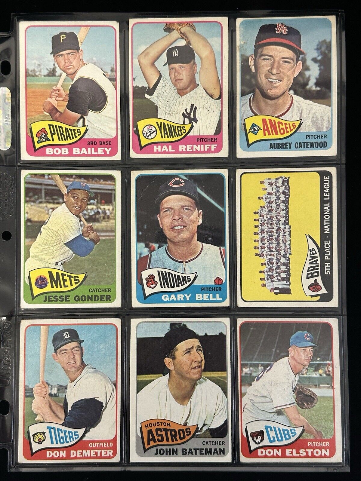 Lot of 162 Different 1965 Topps Baseball Cards w/ HOFers & High #’s - Low Grade