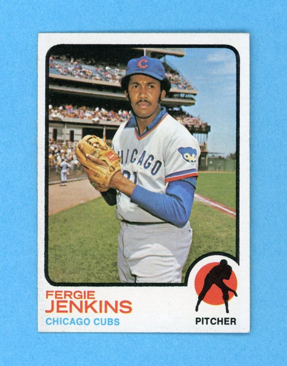 1973 Topps #180 Fergie Jenkins Chicago Cubs Baseball Card Ex/Mt - NM