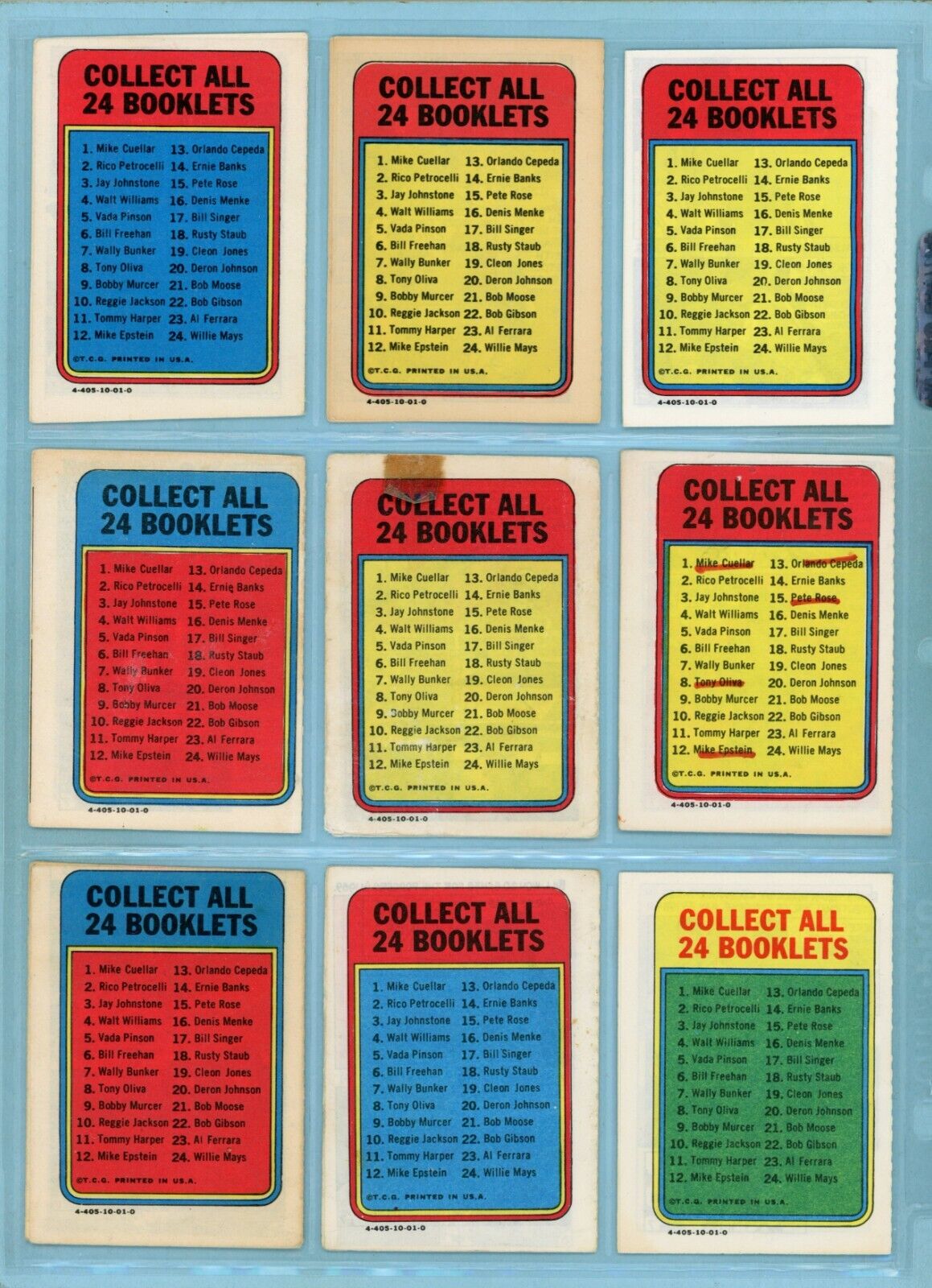 1970 Topps Story Booklets Complete Set of 24 Low Grade