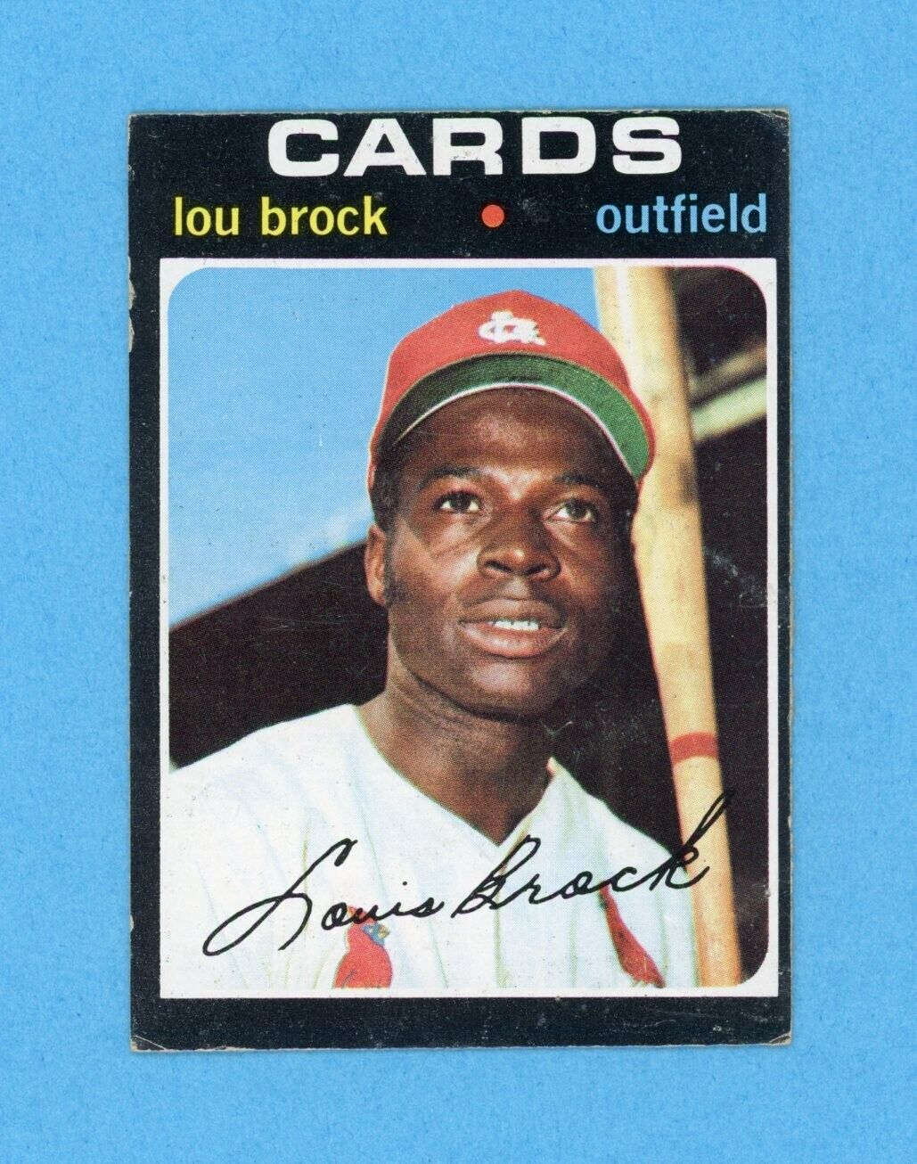 1971 Topps #625 Lou Brock St. Louis Cardinals Baseball Card Vg/Ex o/c inds rs