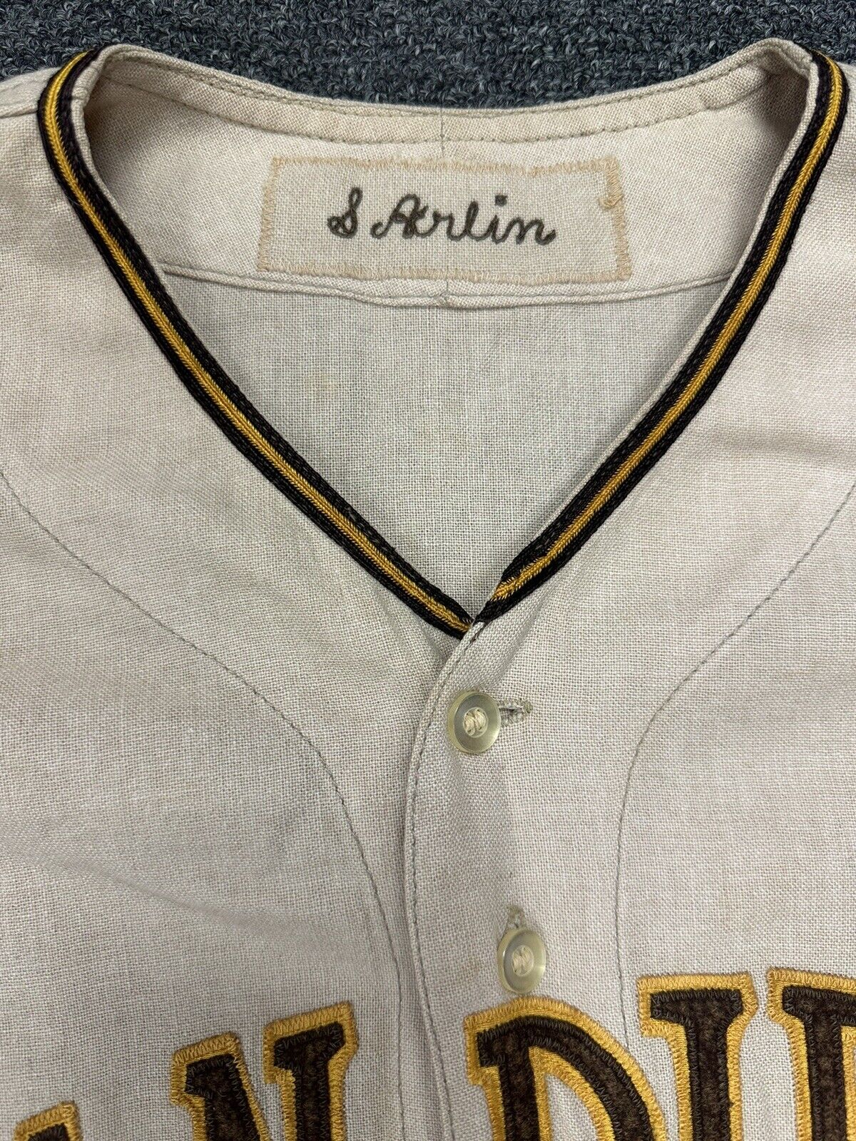 1971 Steve Arlin San Diego Padres GAME USED Road Flannel Jersey #22