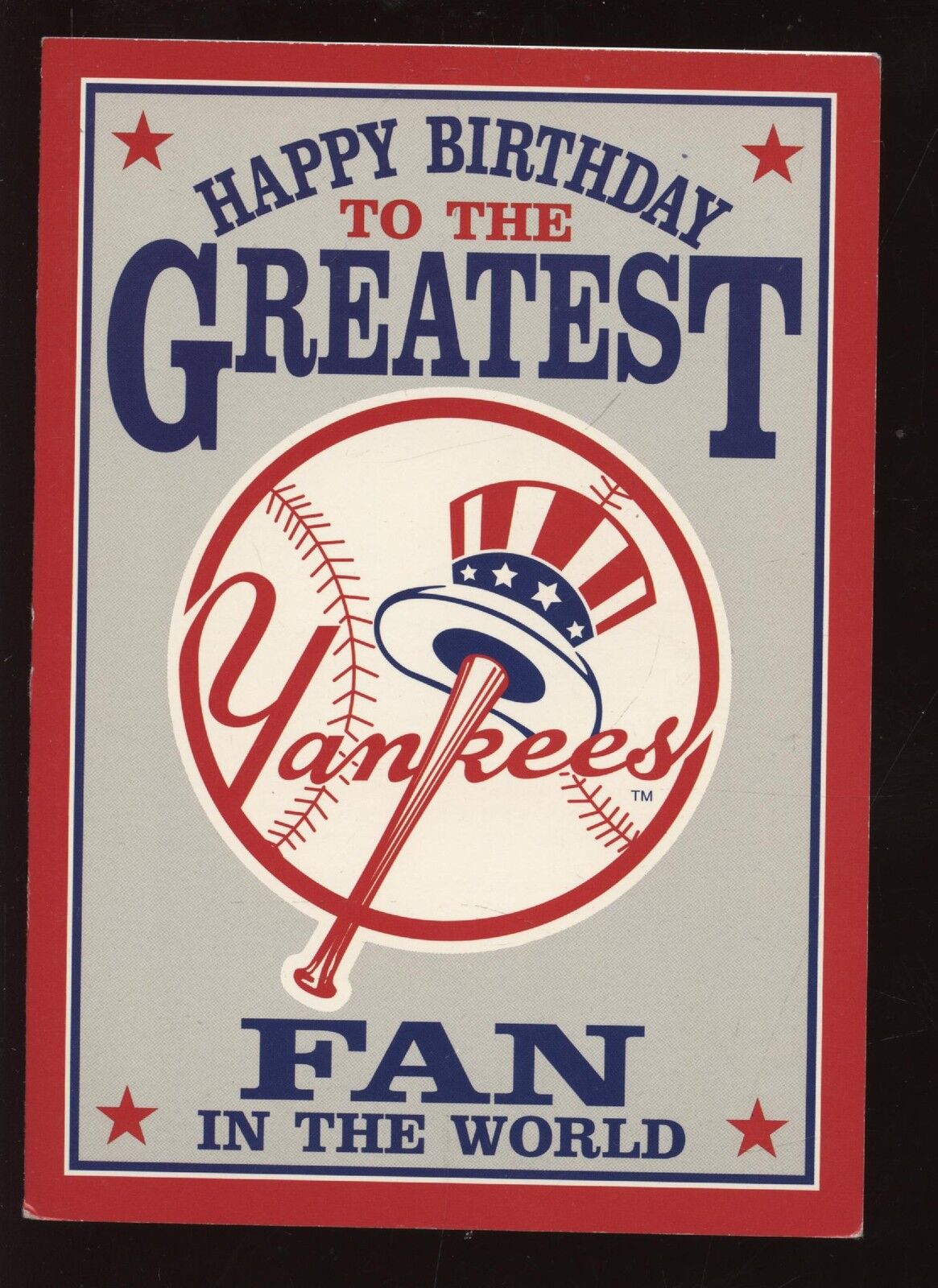 New York Yankees Autographed Fan Card Sheffield Key Chambliss  B & E Hologram