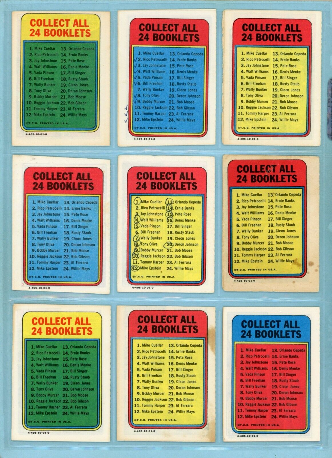 1970 Topps Story Booklets Complete Set of 24 Low Grade