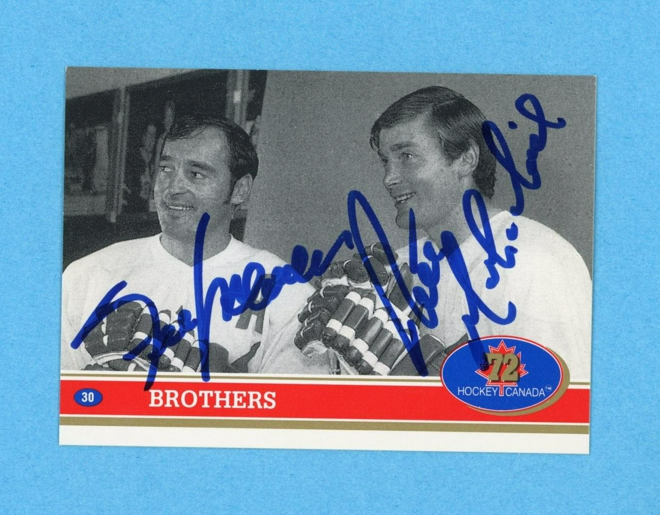 Frank & Peter Mahovlich 1991-92 Future Trends #30 Autographed Hockey Card