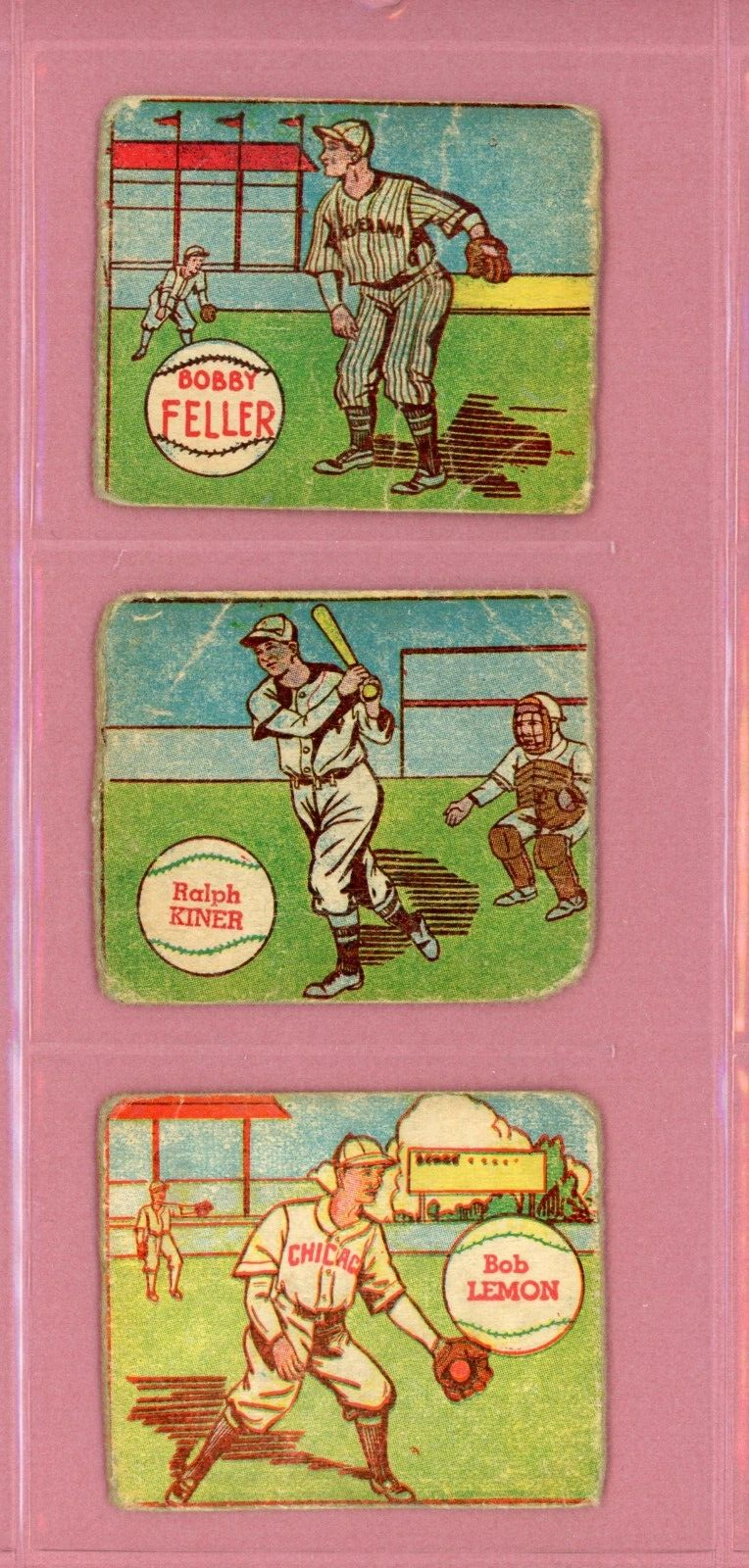 1949 M.P. & Co. Lot of 3 Different Hall of Famer Baseball Cards LG - G/Vg