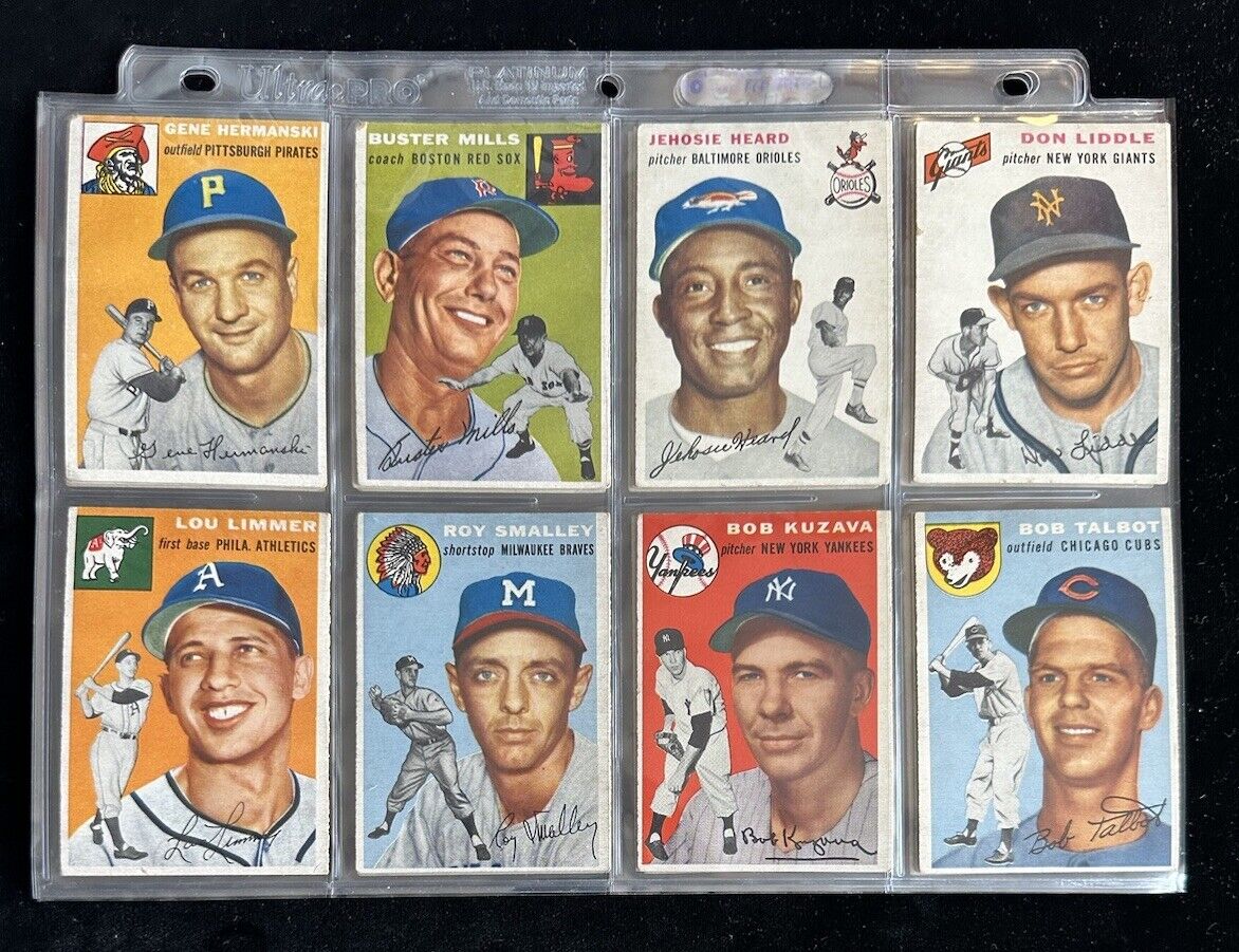 1954 Topps Baseball  Starter Set Lot of 127 Different w/ Bauer Groat  VG to EX