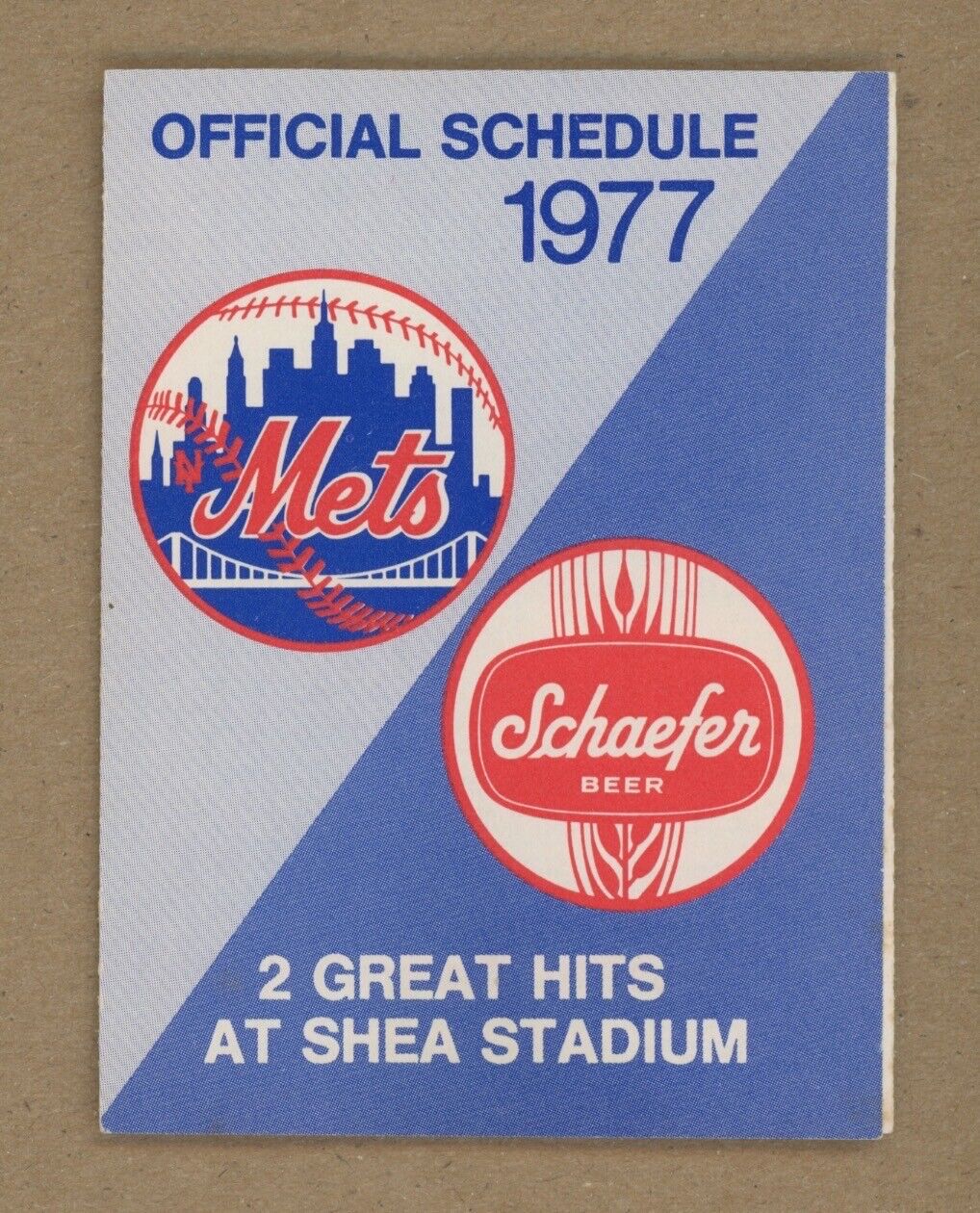 1977 New York Mets Pocket Schedule