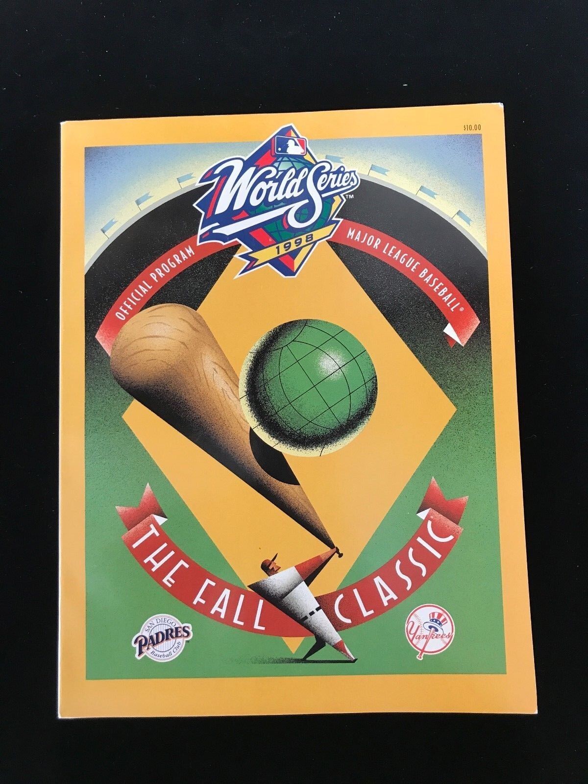 1998 World Series Program - NY Yankees @ SD Padres - Padres Insert included - NM