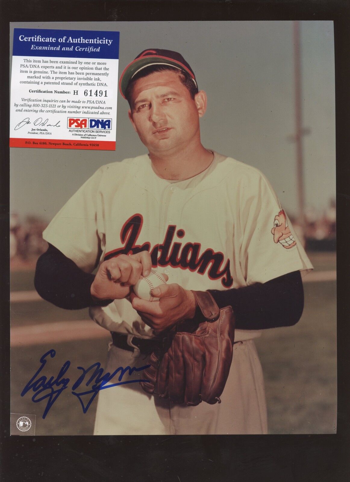 Early Wynn Cleveland Indians Autographed 8 X 10 Photo #2  PSA/DNA