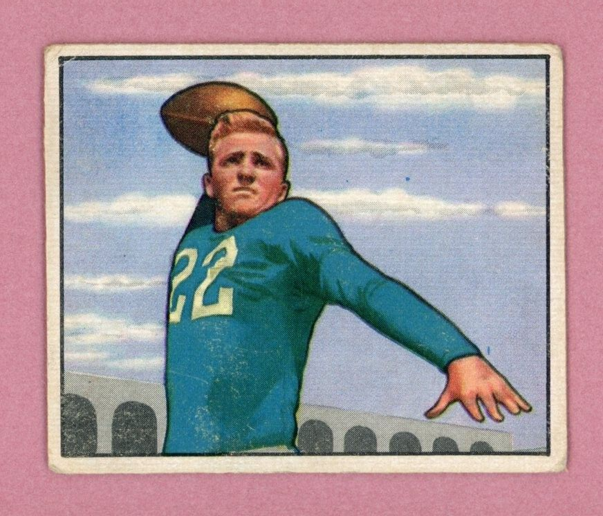 1950 Bowman #37 Bobby Layne Detroit Lions Football Card VG+