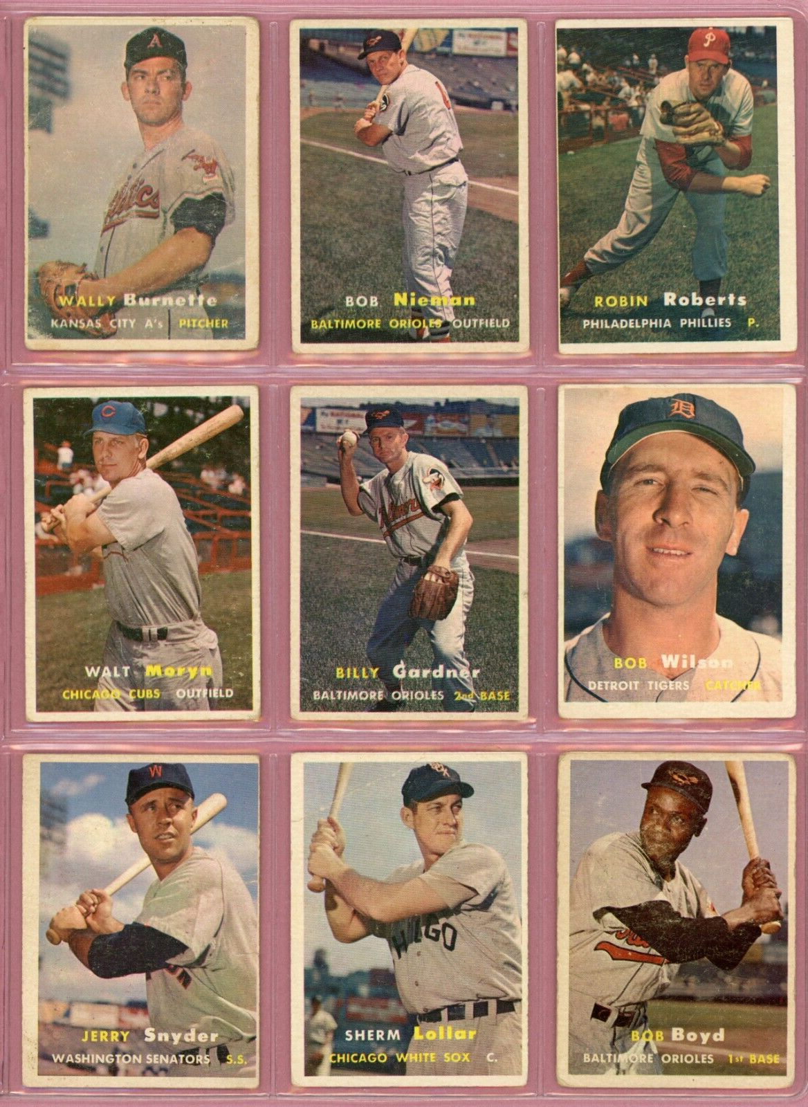 1957 Topps Starter Set Lot of 249 Different Baseball Cards Low Grade