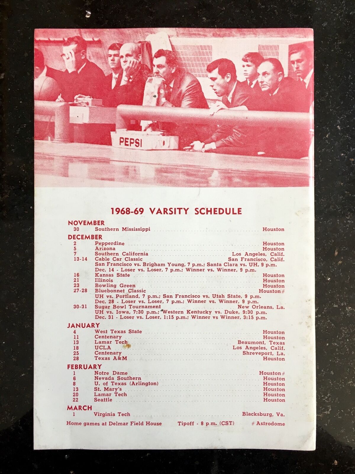 1969 University of Houston Basketball Media Guide