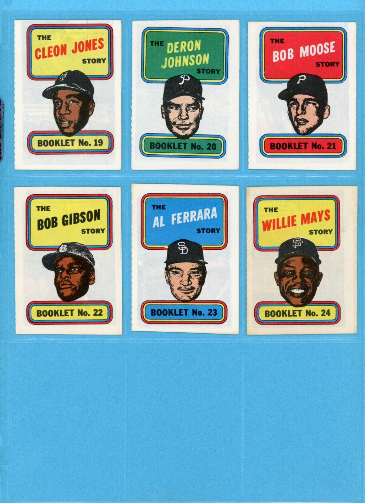 1970 Topps Story Booklets Complete Set of 24 Baseball Card Insert