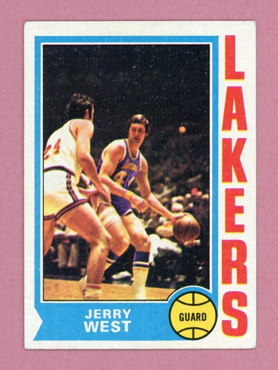 1974-75 Topps #176 Jerry West Los Angeles Lakers Basketball Card EX - EX+