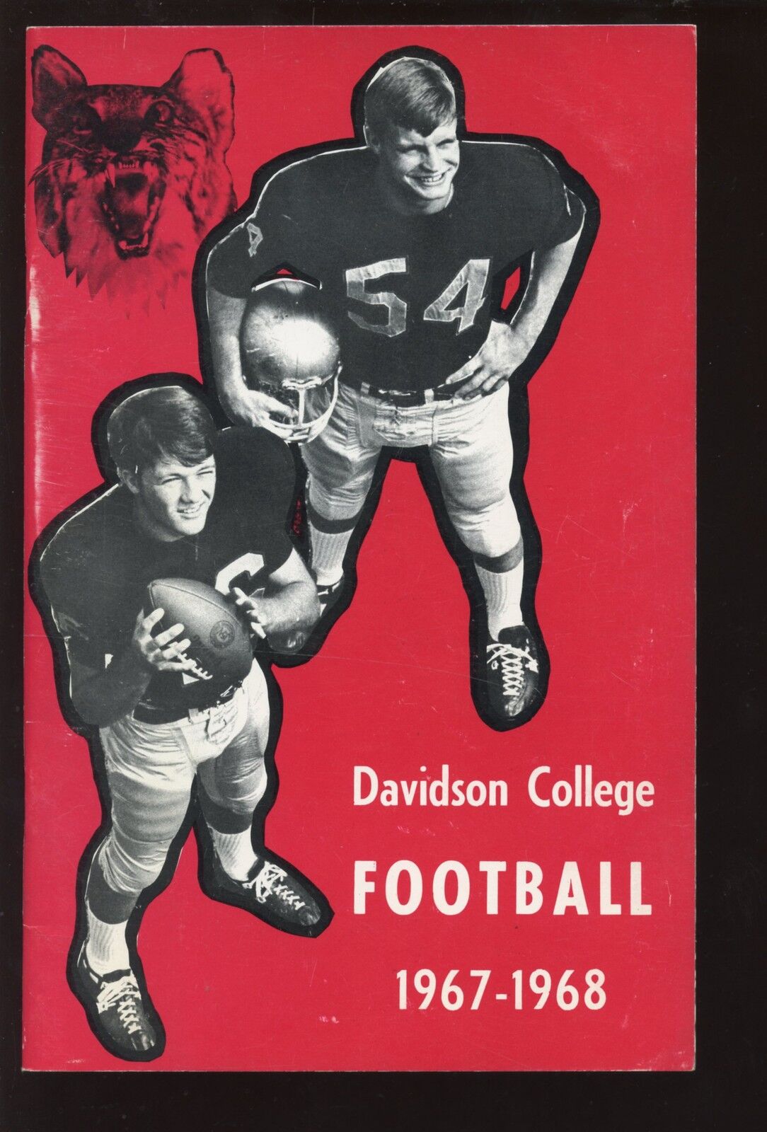 1967/1968 Davidson NCAA Football Media Guide EXMT