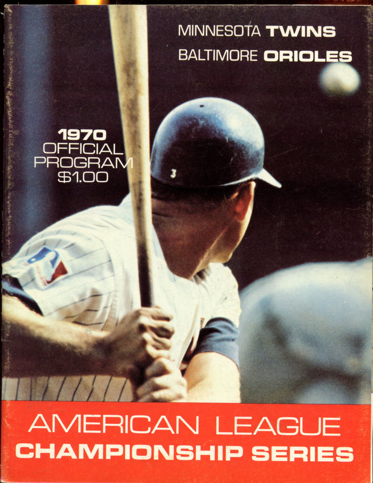 1970 ALCS Program Baltimore Orioles at Minnesota Twins EX+