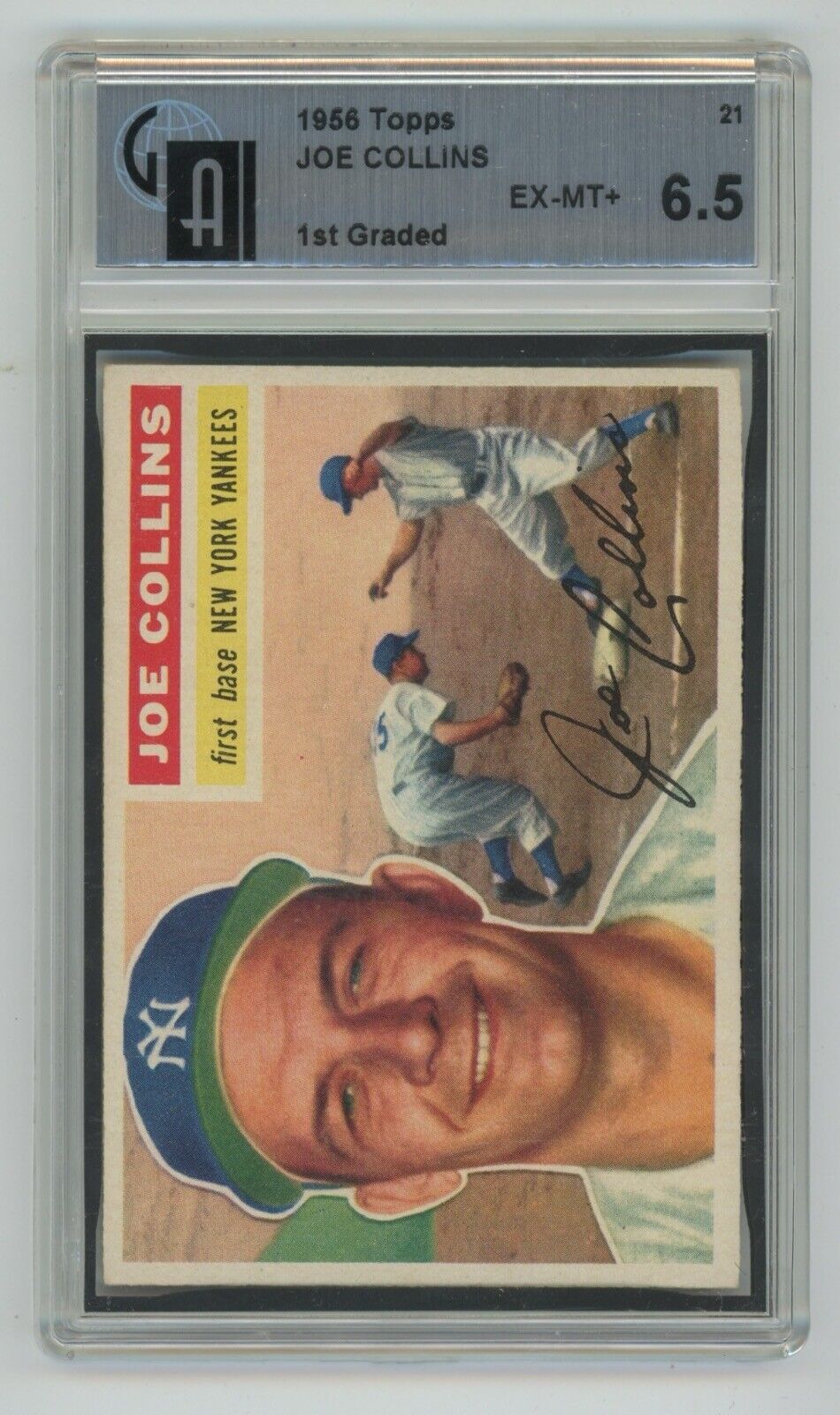 Joe Collins 1956 Topps Gray Back #21 • GAI 6.5 EX-MT+