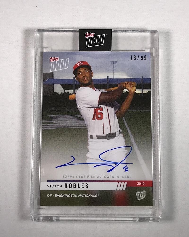 2019 Topps Now Victor Robles Road to Opening Day Auto Limited 13/99