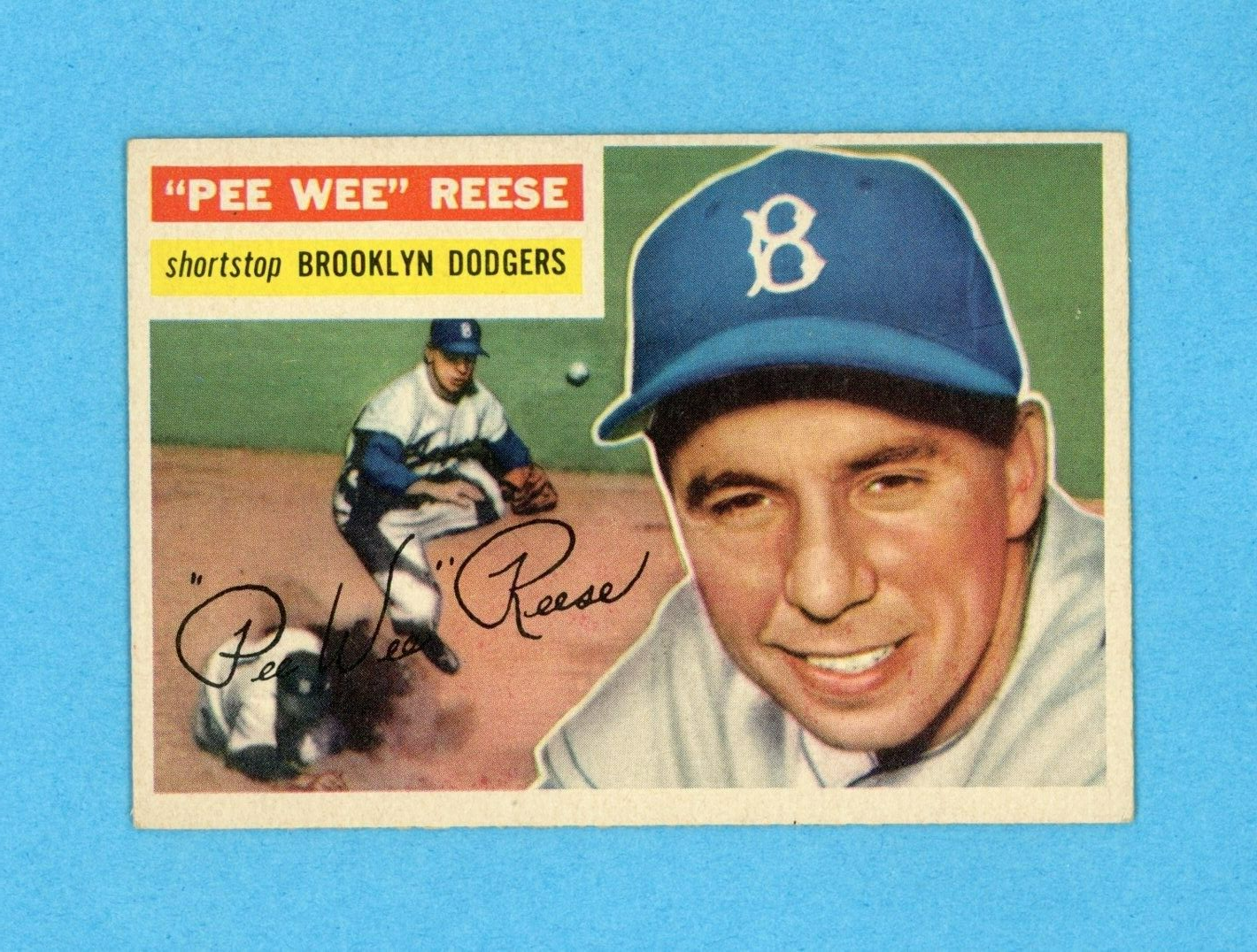 1956 Topps #260 Pee Wee Reese Brooklyn Dodgers Baseball Card EX+ - Ex/Mt