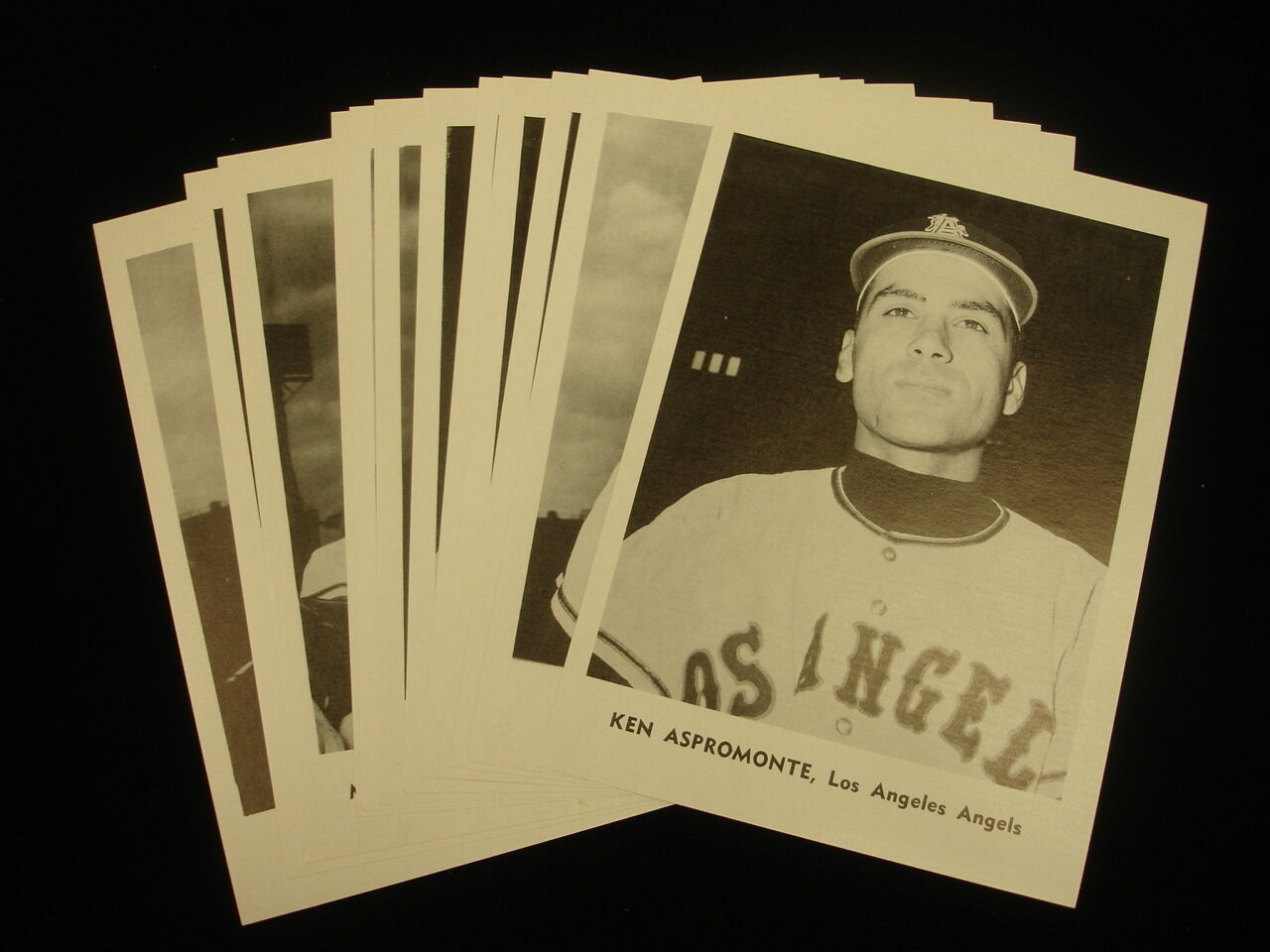 Set of 12 1960's Jay Publishing Los Angeles Angels Photographs