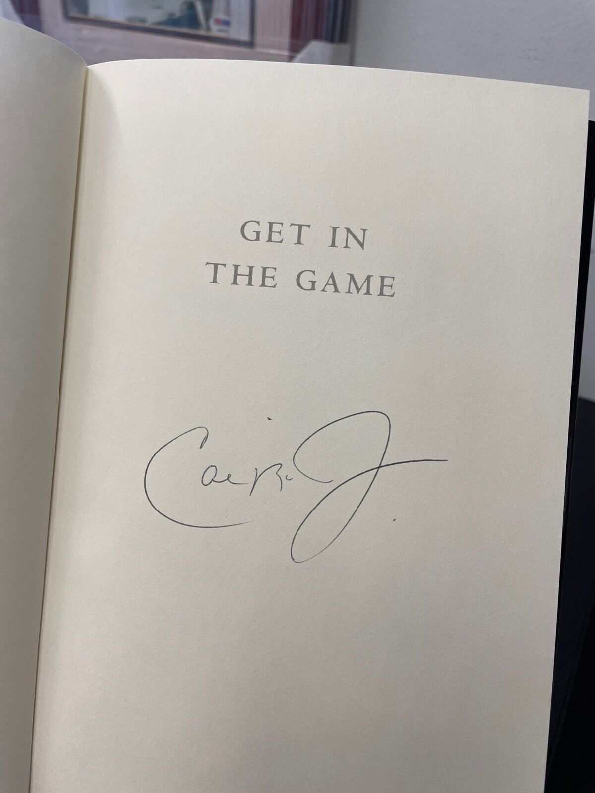 Cal Ripken Jr. Signed Book • Get in the Game • Auto with B&E Hologram