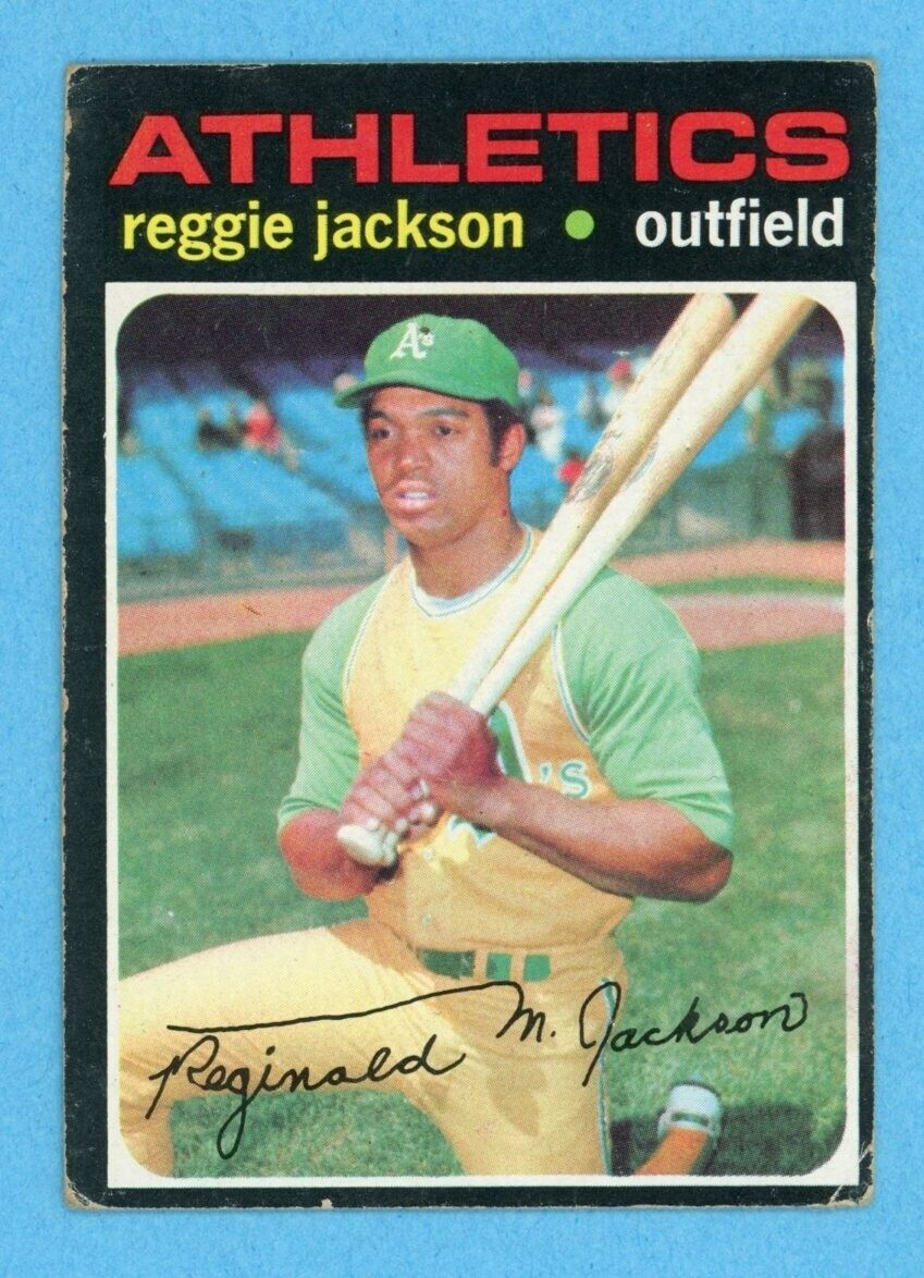 1971 Topps #20 Reggie Jackson Oakland Athletics Baseball Card Vg/Ex