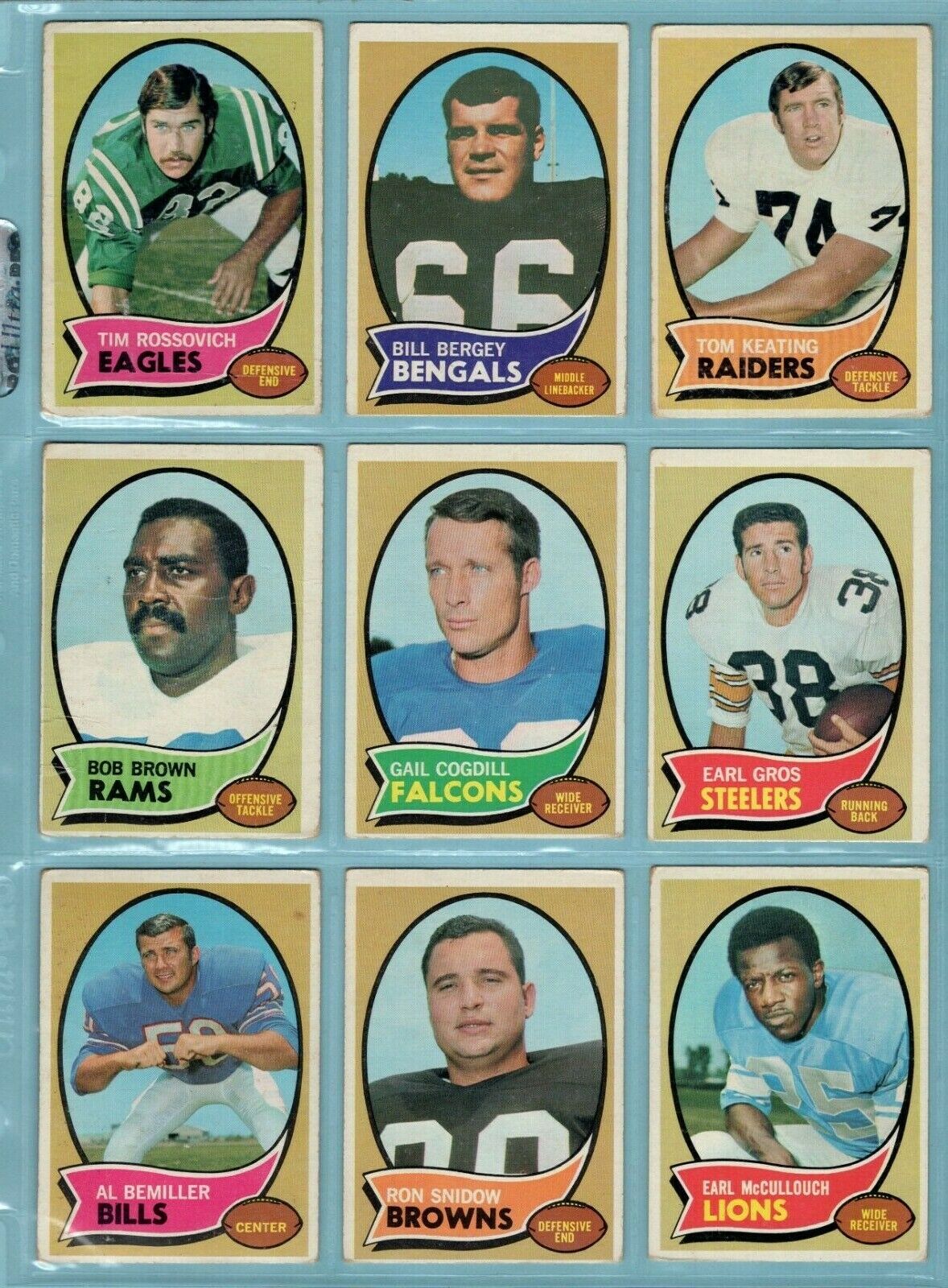 1970 Topps Starter Set Lot of 94 Different Football Cards Low Grade