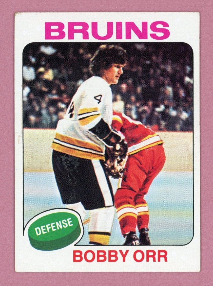 1975-76 Topps #100 Bobby Orr Boston Bruins Hockey Card Ex/Ex+