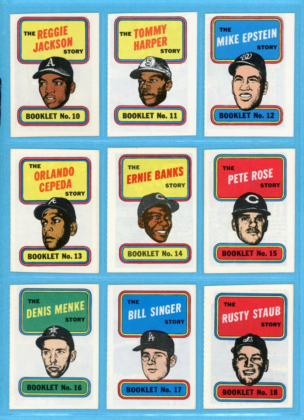 1970 Topps Story Booklets Complete Set of 24 Baseball Card Insert