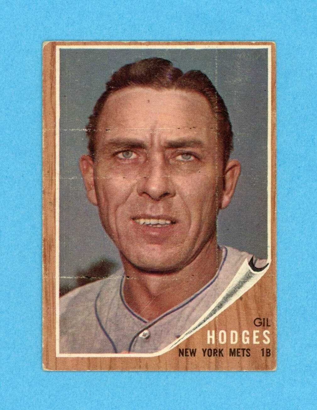 1962 Topps #85 Gil Hodges New York Mets Baseball Card Vg/Ex prt lns