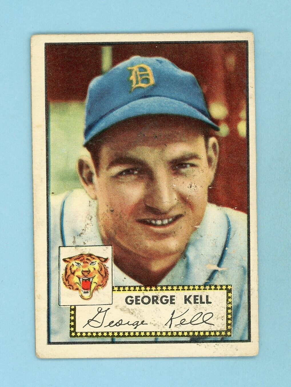 1952 Topps #246 George Kell Detroit Tigers Baseball Card Vg/Ex app sta/scf ft