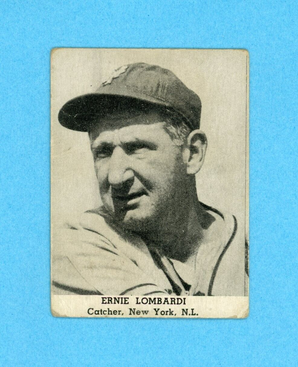 1947 Tip Top Bread Ernie Lombardi New York Giants Baseball Card Low Grade