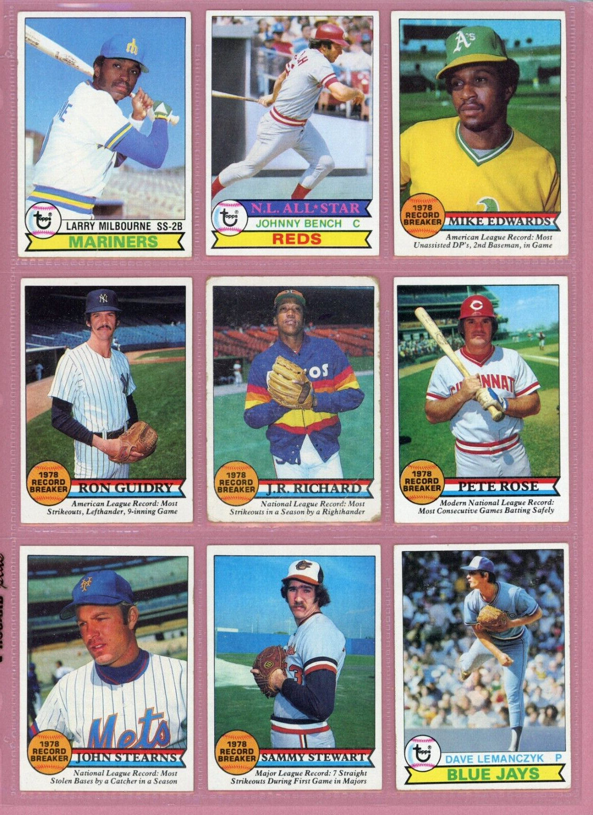 1979 Topps Complete Set of 726 Baseball Cards Mixed Grades