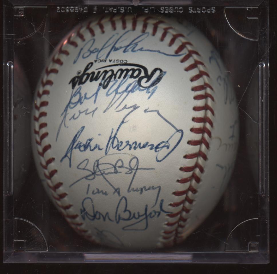 Old Timers Signed Baseball 27 Signatures JSA LOA