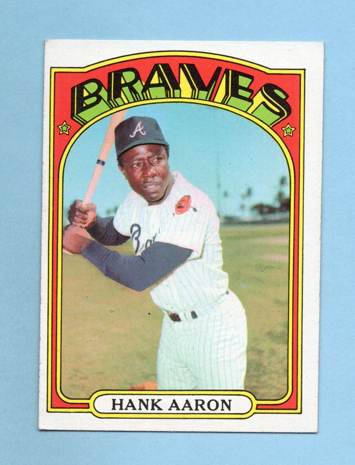 1972 Topps #299 Hank Aaron Atlanta Braves Baseball Card EX+ - Ex/Mt o/c