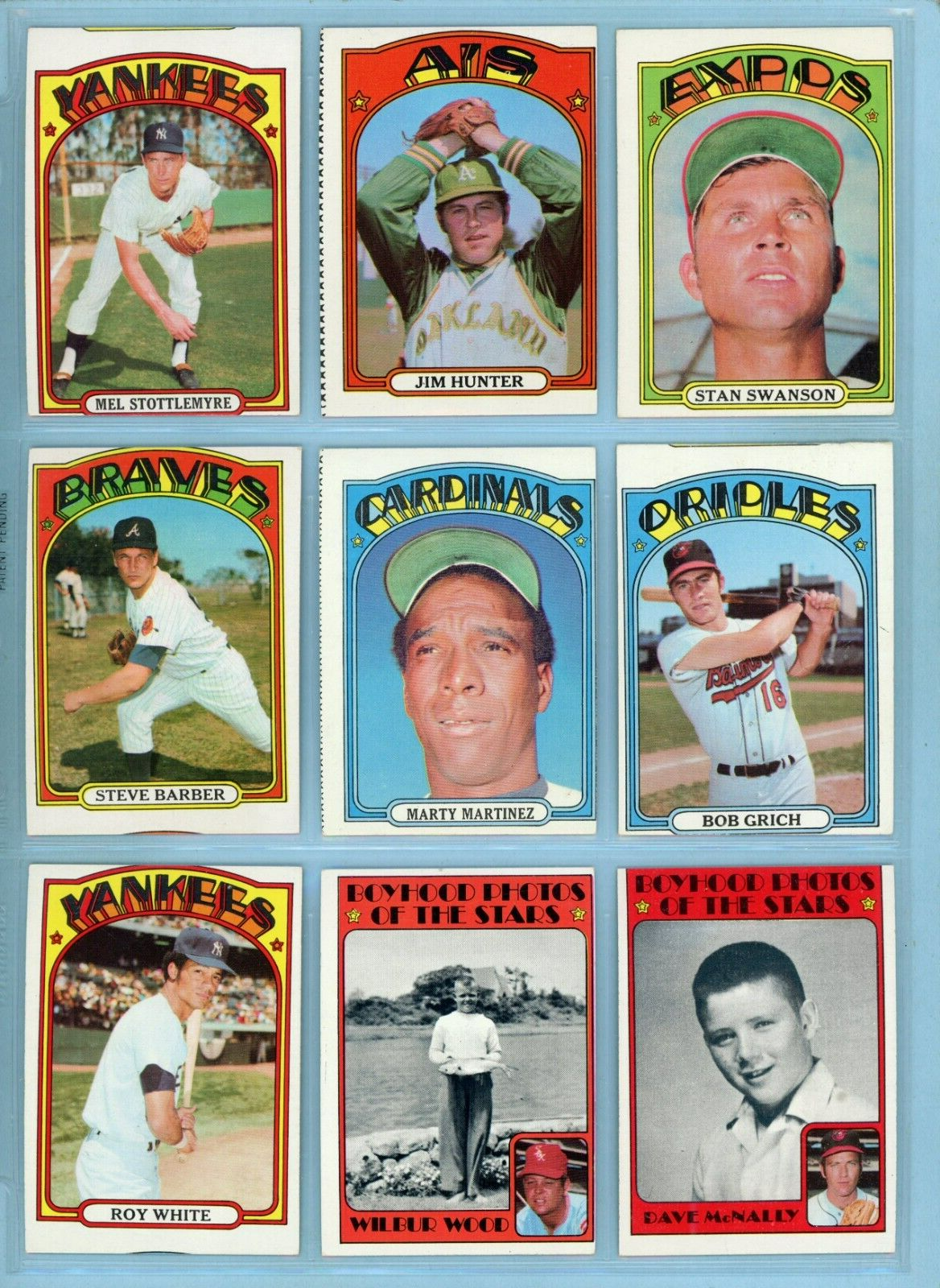 1972 Topps Starter Set Lot of 346 Different Baseball Cards EX+ - NM o/c m/c