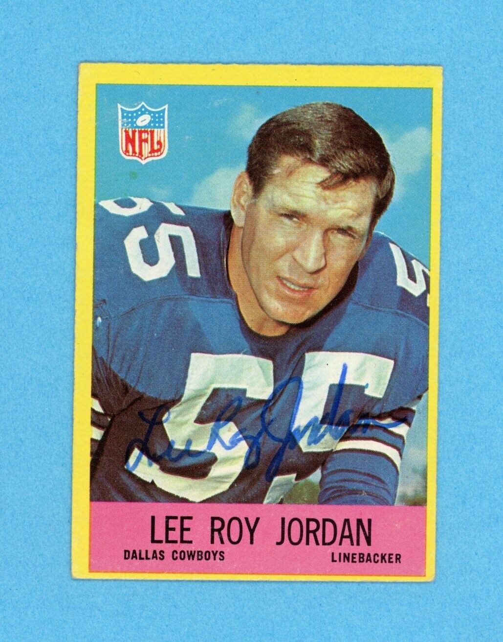 1967 Philadelphia Lee Roy Jordan Signed Card #54 Auto w B&E Hologram