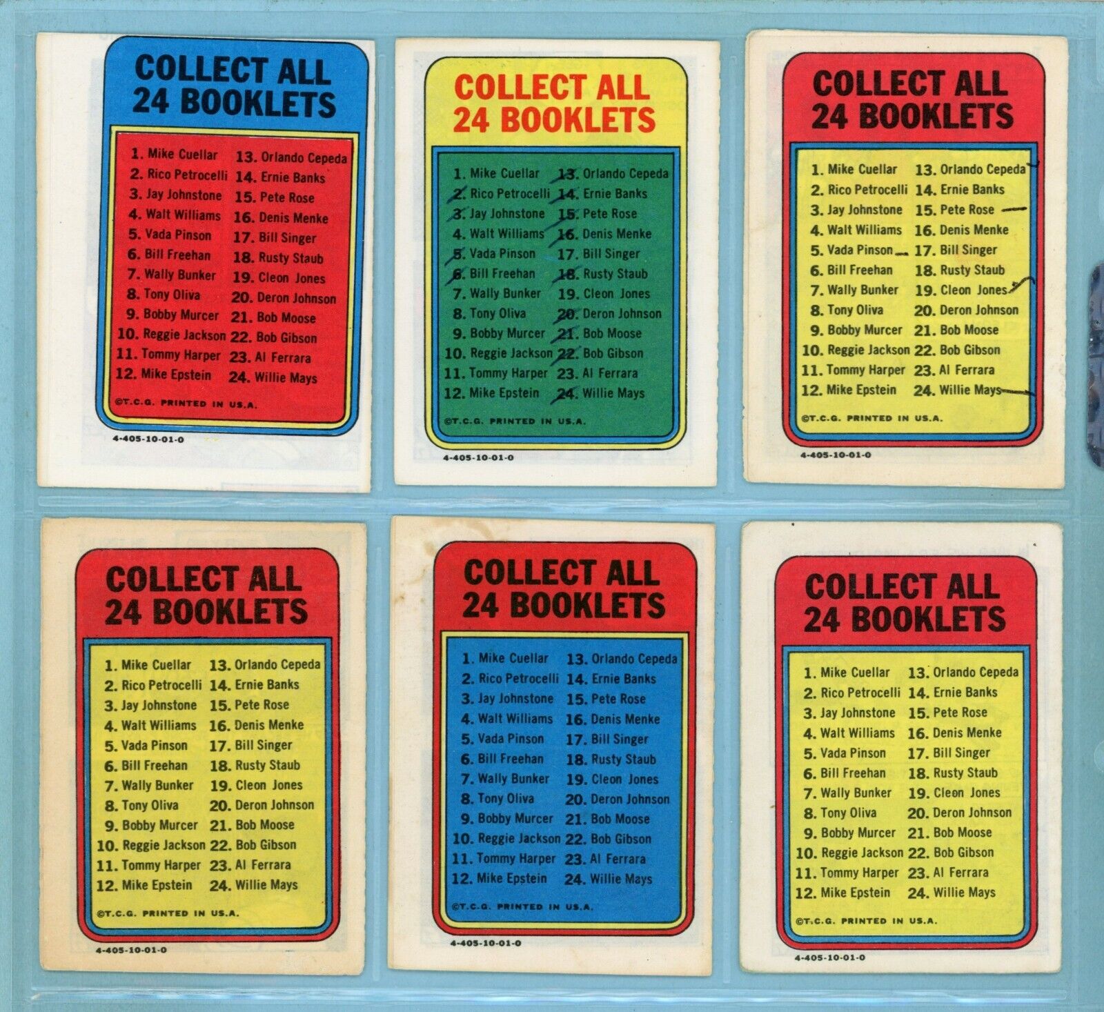 1970 Topps Story Booklets Complete Set of 24 Low Grade