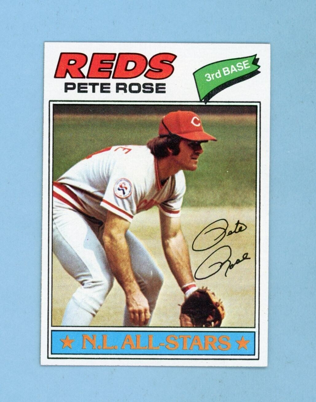 1977 Topps #450 Pete Rose Cincinnati Reds Baseball Card NM