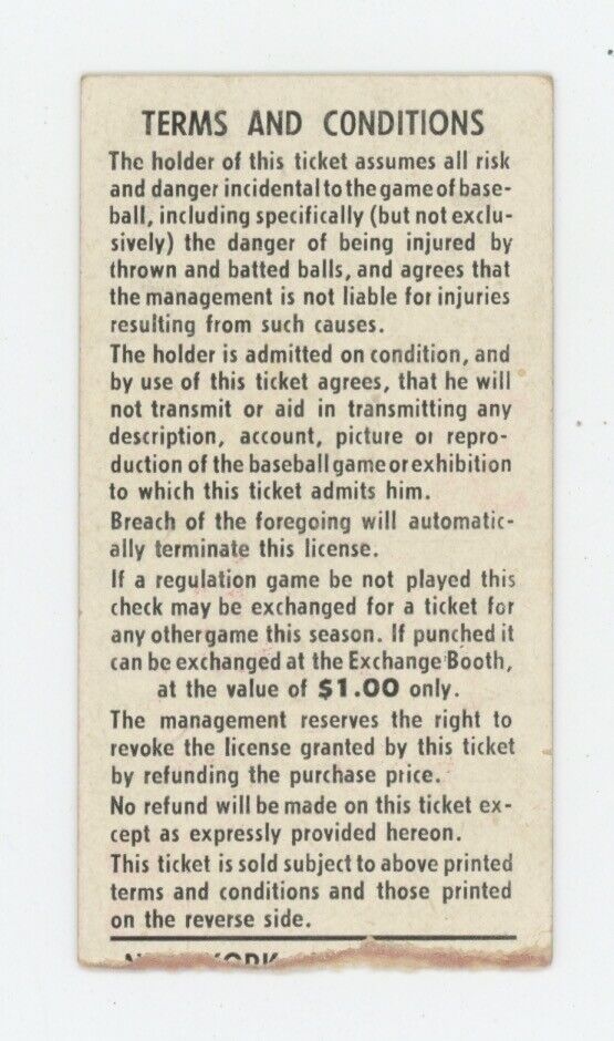 7/4/53  Philadelphia Athletics vs. New York Yankees Ticket Stub • Doubleheader