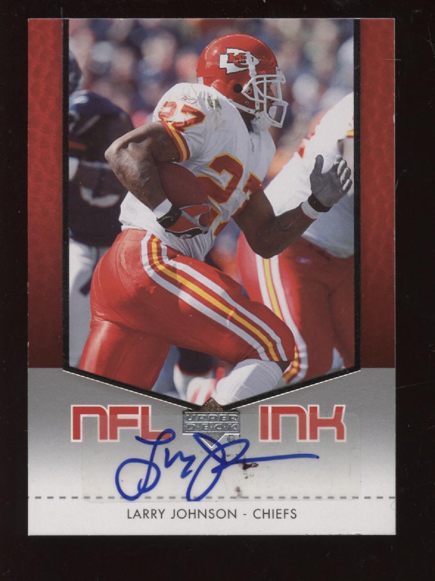 2007 Upper Deck Larry Johnson Kansas City Chiefs Autographed Card NM/MT