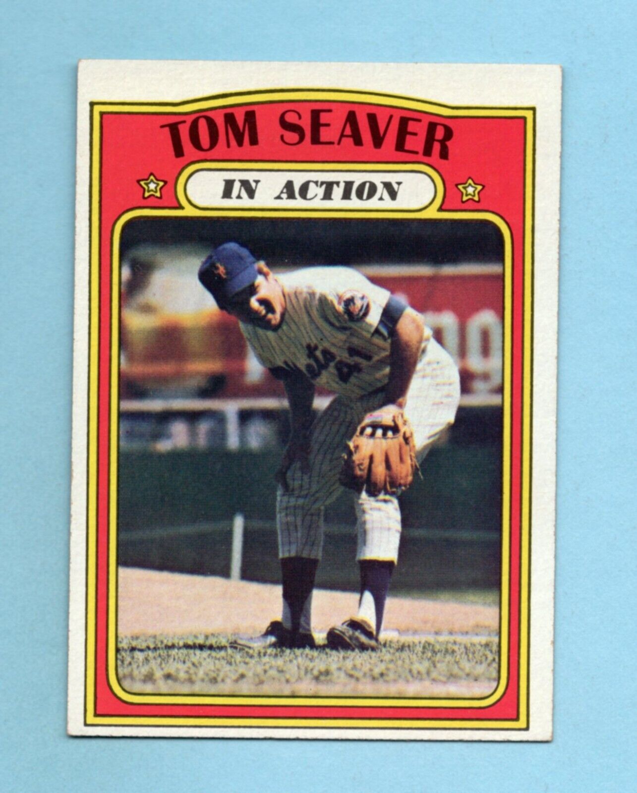 1972 Topps #446 Tom Seaver In Action New York Mets Baseball Card Ex/Mt