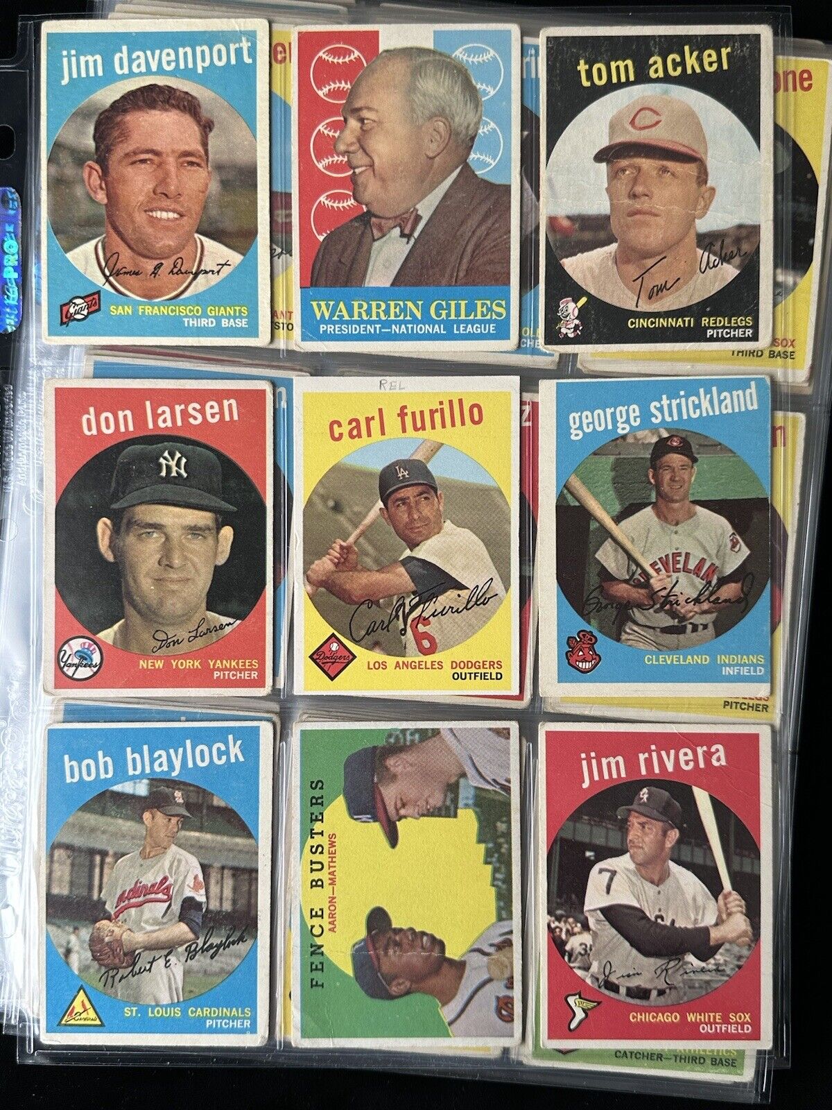 1959 Topps Starter Set Lot of 270 Diff. Baseball Cards w/ 15 HOFers- Low Grade