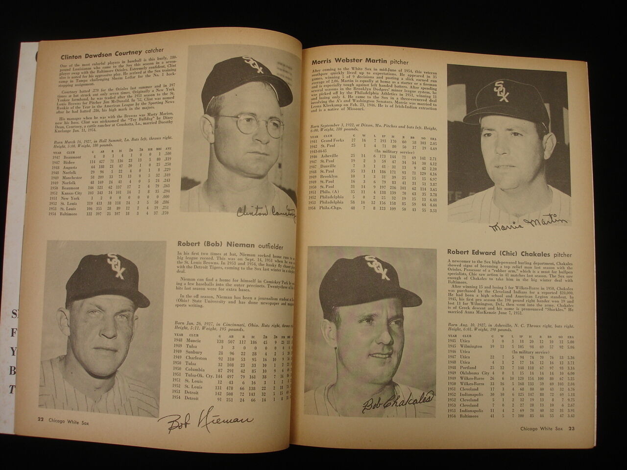 1955 Chicago White Sox Baseball Yearbook