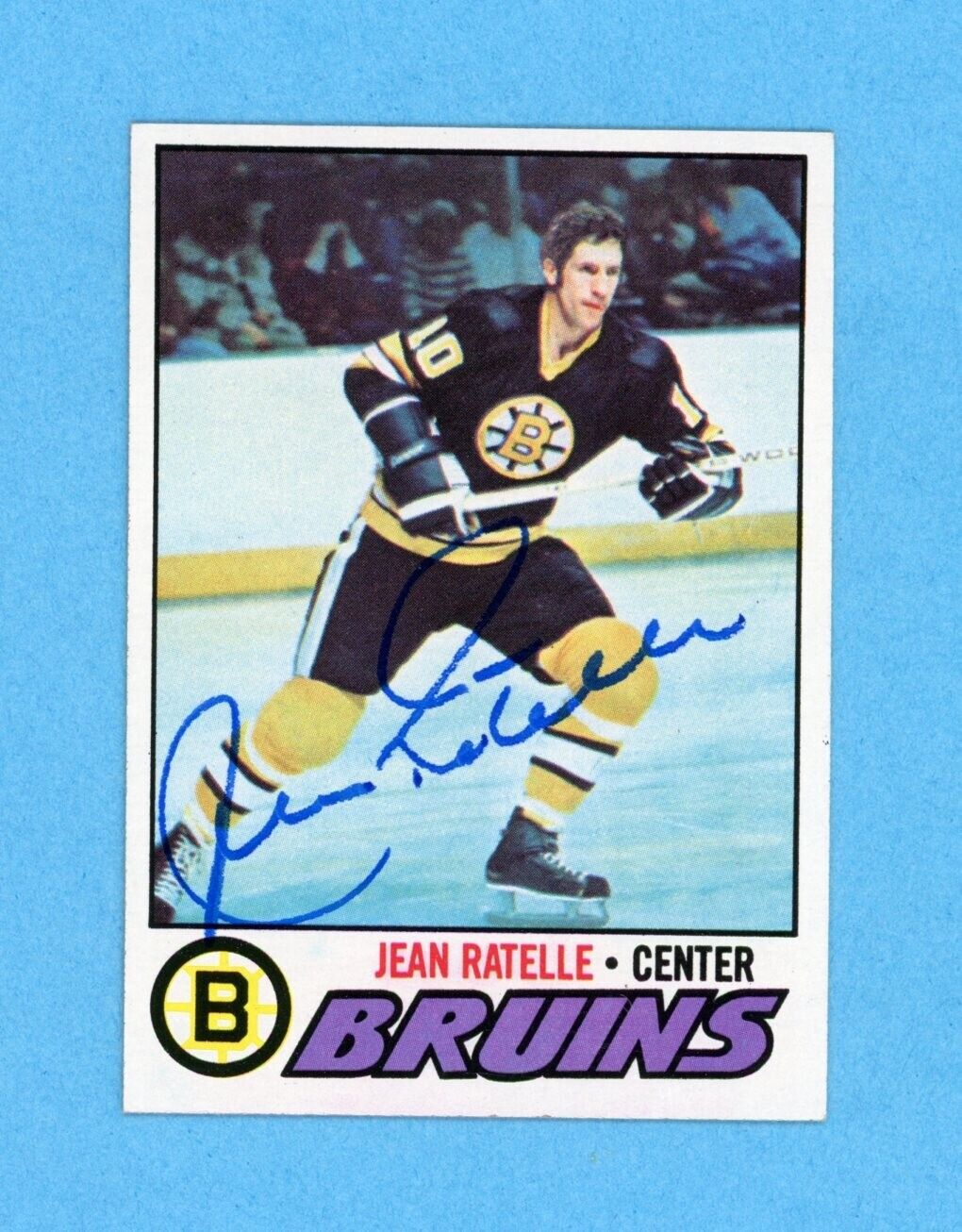 Jean Ratelle Boston Bruins 1977-78 Topps #40 Autographed Hockey Card