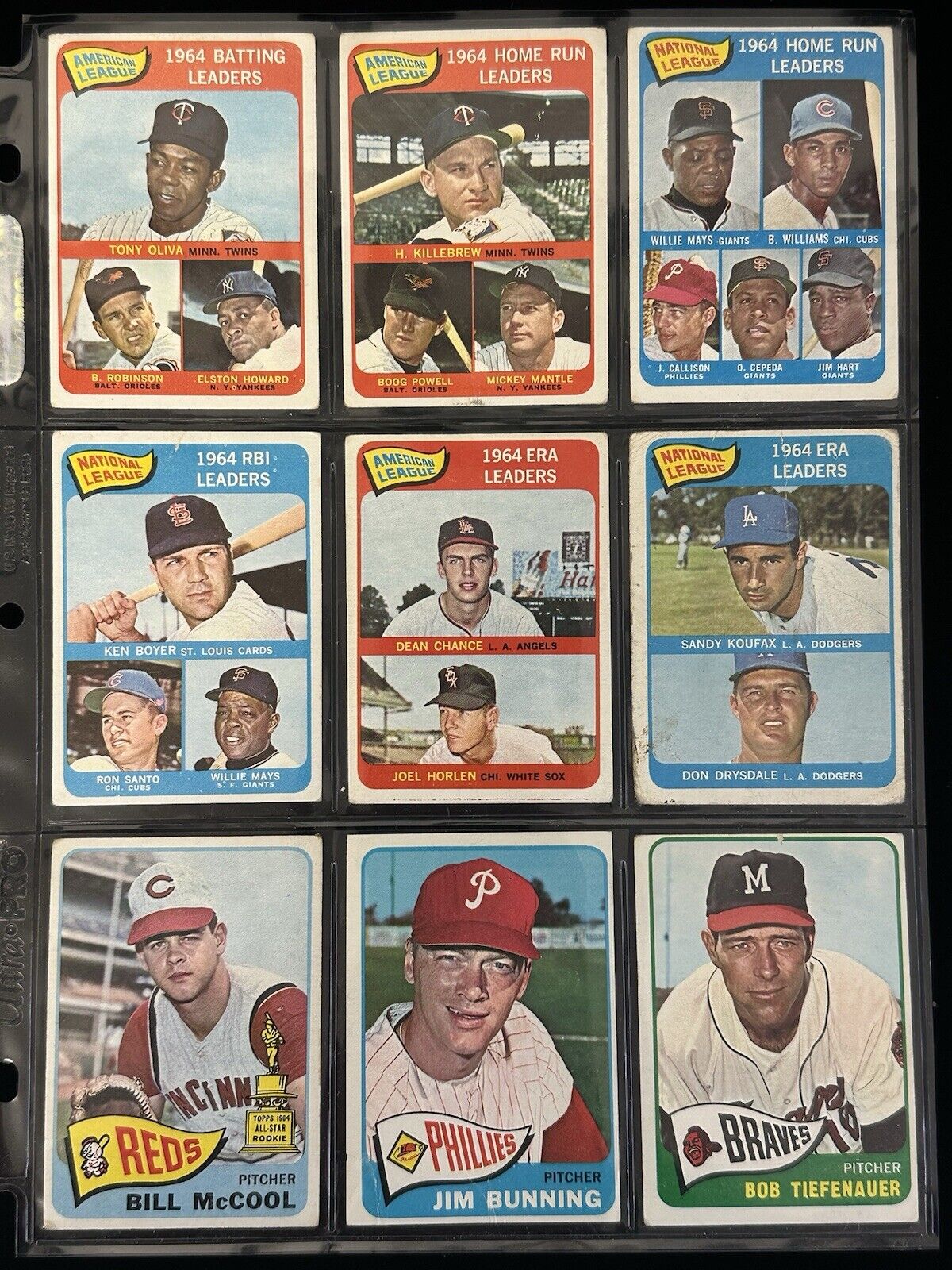 Lot of 162 Different 1965 Topps Baseball Cards w/ HOFers & High #’s - Low Grade