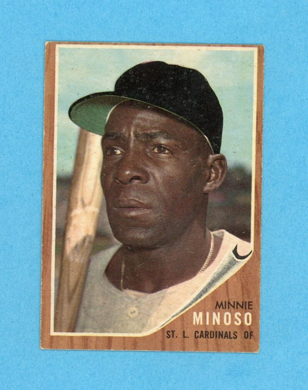 1962 Topps #28 Minnie Minoso St. Louis Cardinals Baseball Card EX o/c