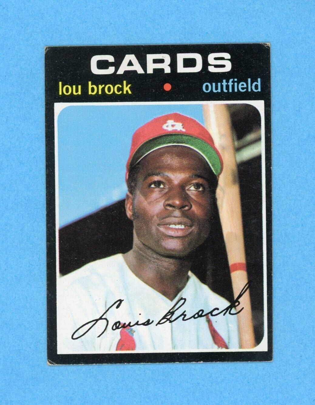 1971 Topps #625 Lou Brock St. Louis Cardinals Semi-High Number Baseball Card V/E