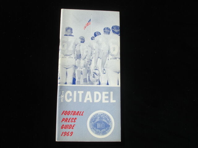 1969 Military College of South Carolina Cadets Football Official Media Guide EX+